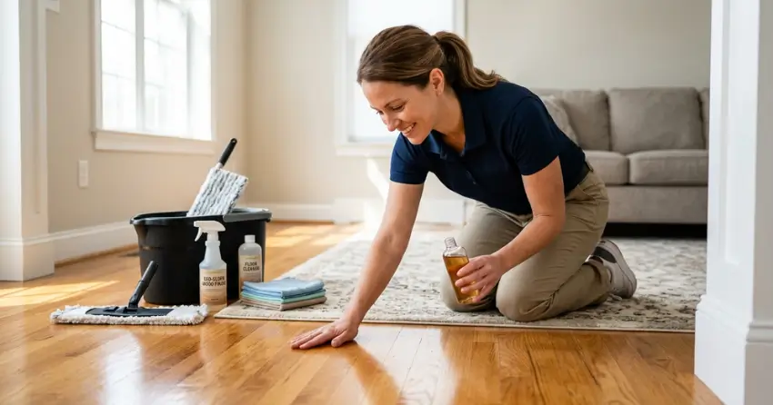 hardwood floor cleaning products and finish assessment